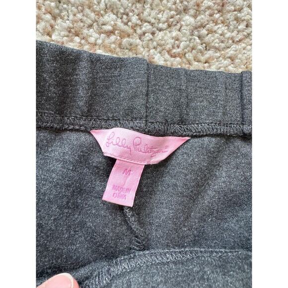 Lilly Pulitzer Woman's Travel stretchy leggings/pants, size Med; Gray - Picture 4 of 8